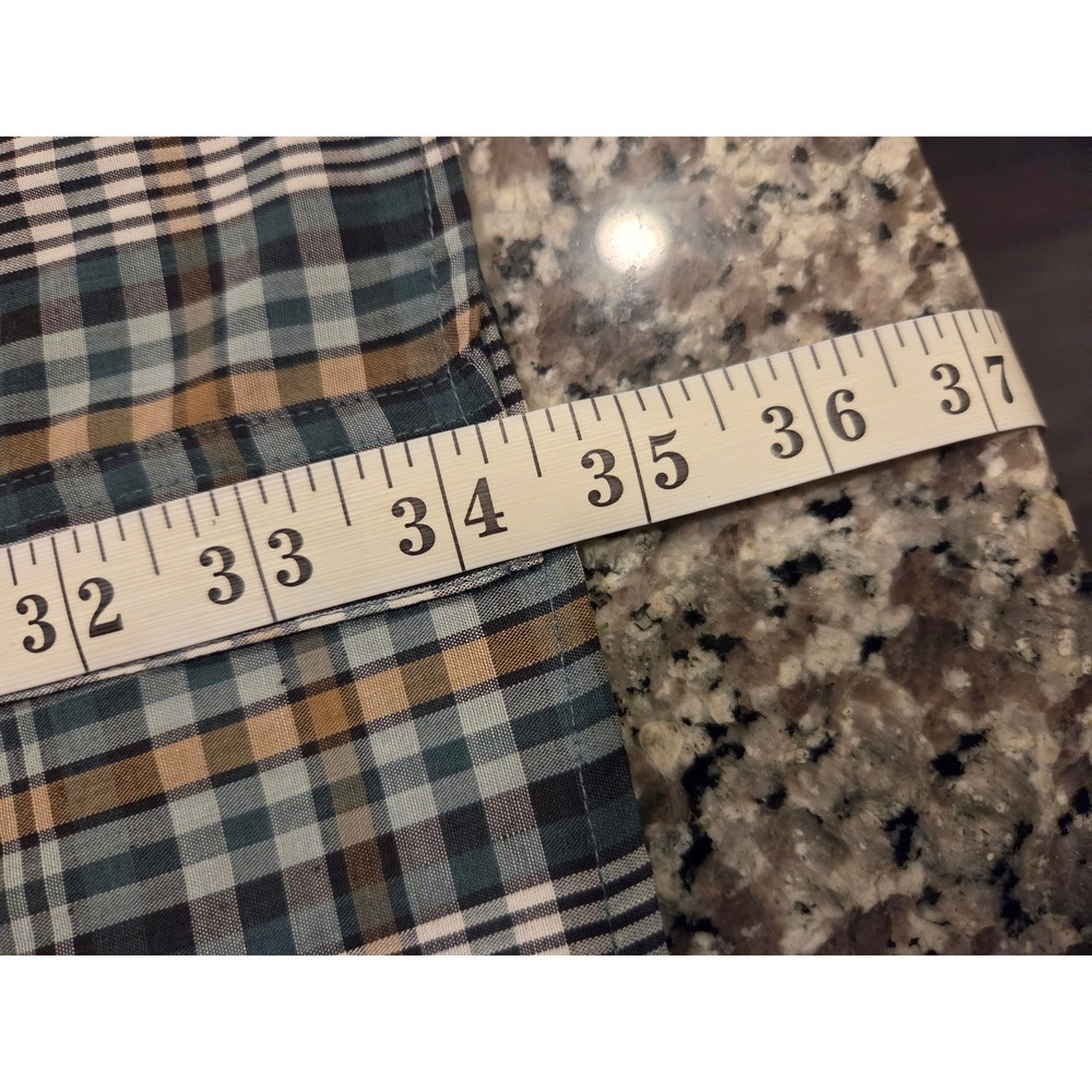 McGregor Classics‎ Mens Tall LT Plaid Button Down Shirt Blue Green Long Sleeve - Picture 6 of 7